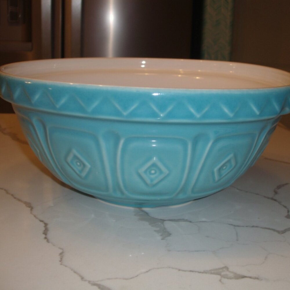 MASON CASH TURQUOISE 3 PIECE MIXING BOWL SET NEW RARE - Picture 3 of 9